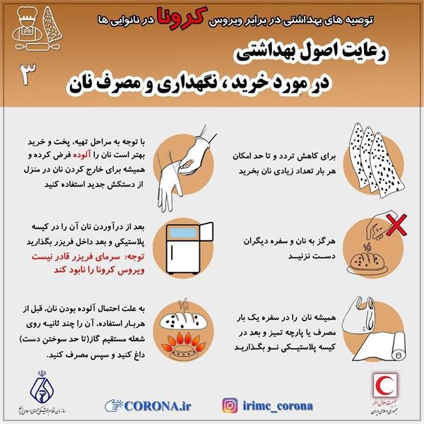 نکات بهداشتی در خرید نان